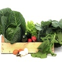 Caixa de vegetais frescos